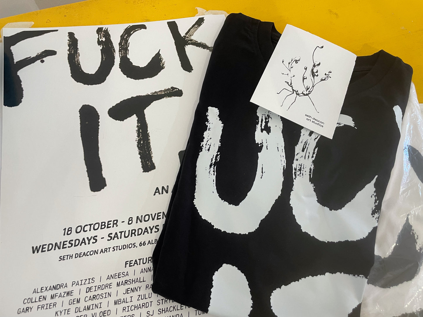 Fuck it Tshirt (Black with white print)
