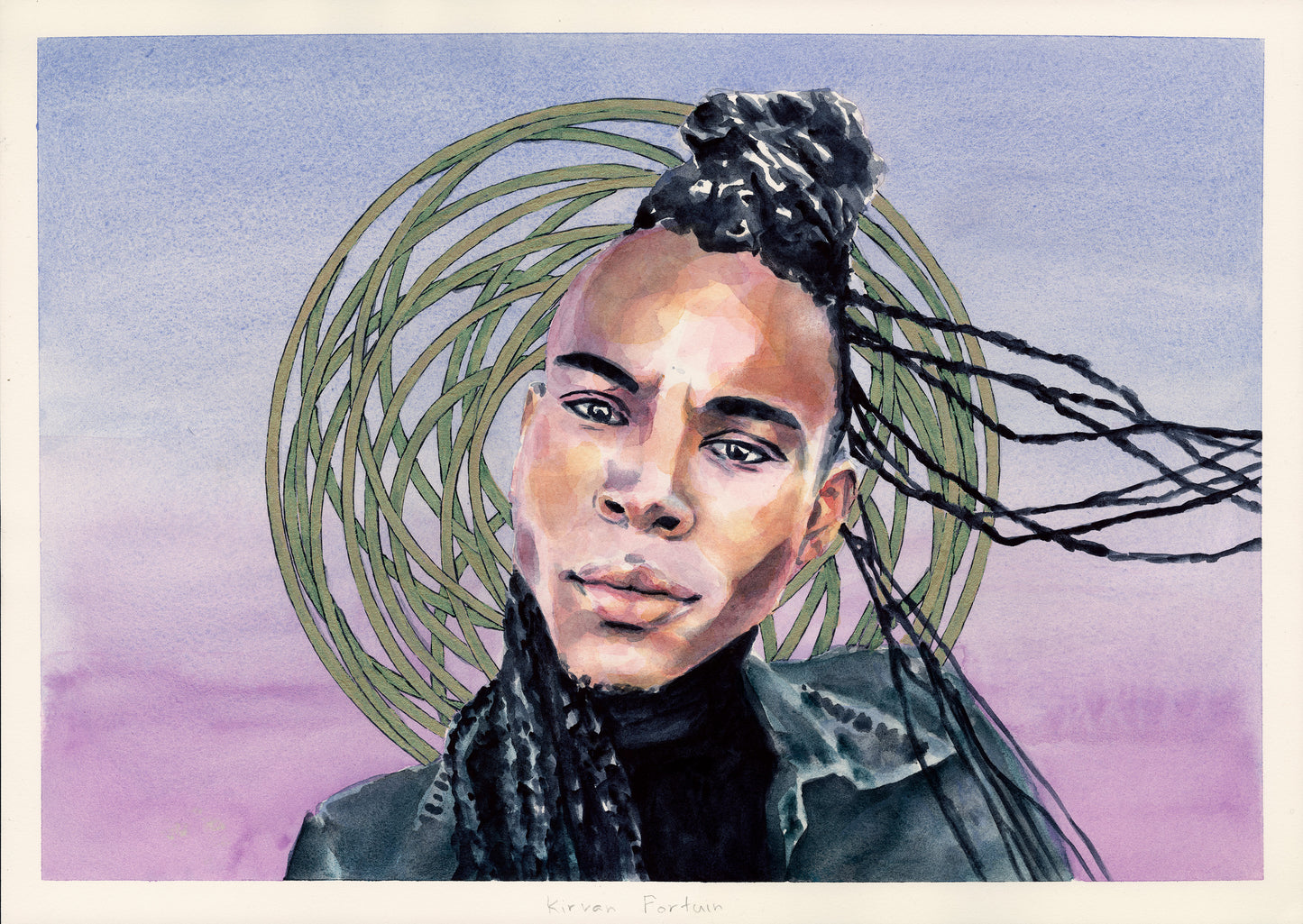 Kirvan Fortuin Archival Fine Art Print with hand painted bronze embellishment