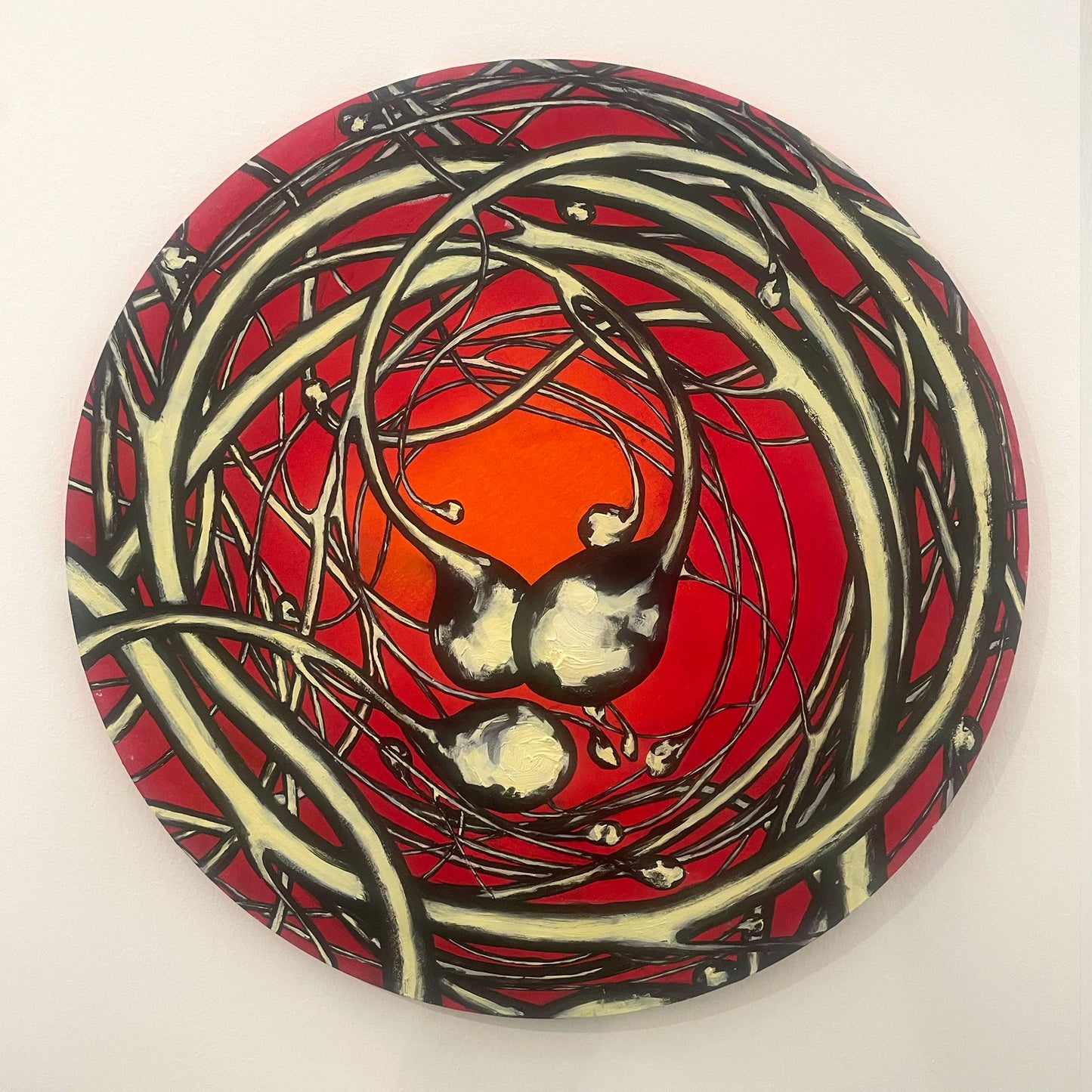 Between them, beneath them I