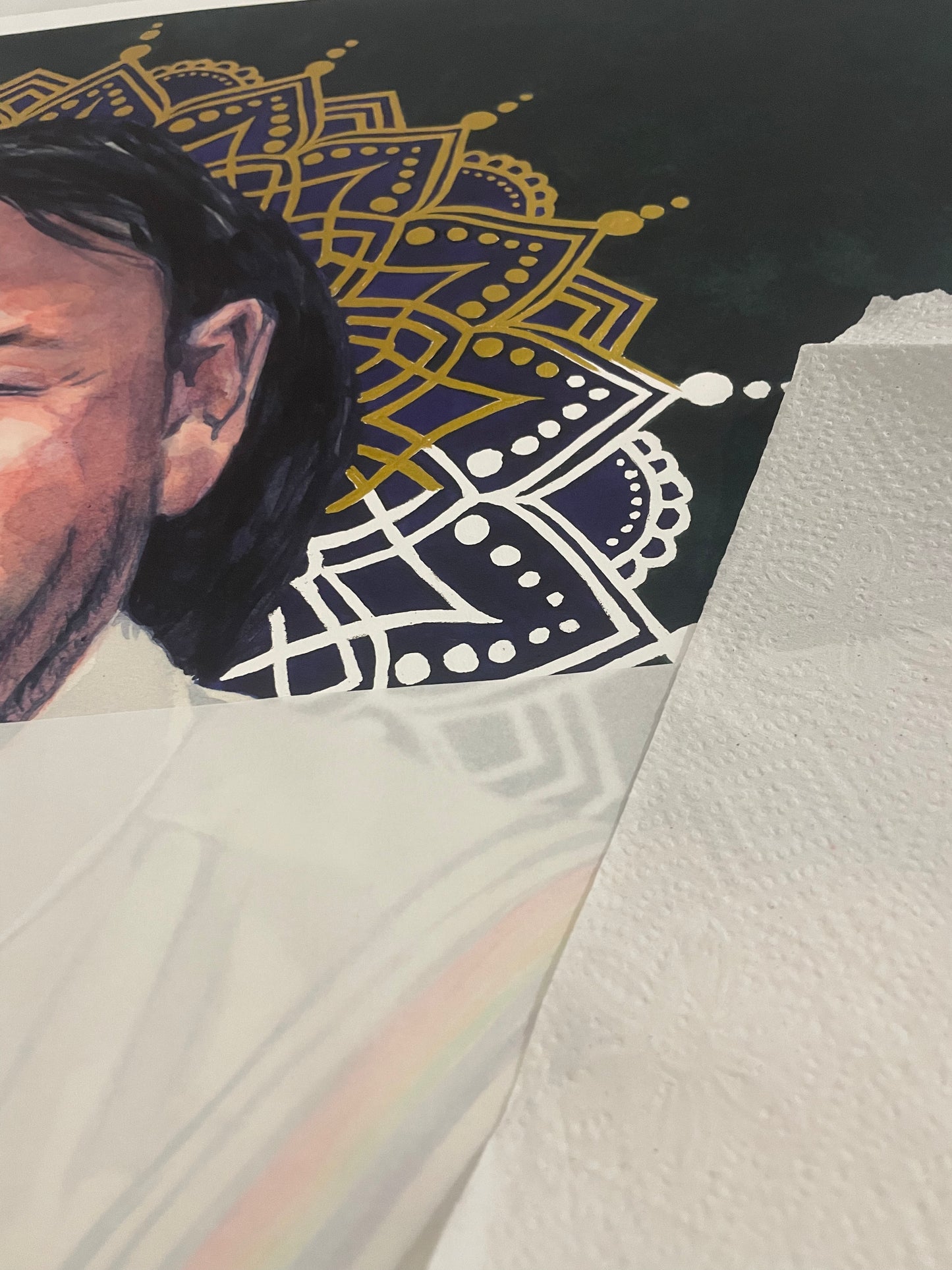 Imam Muhsin Hendricks Archival Fine Art Print with hand painted gold embellishment